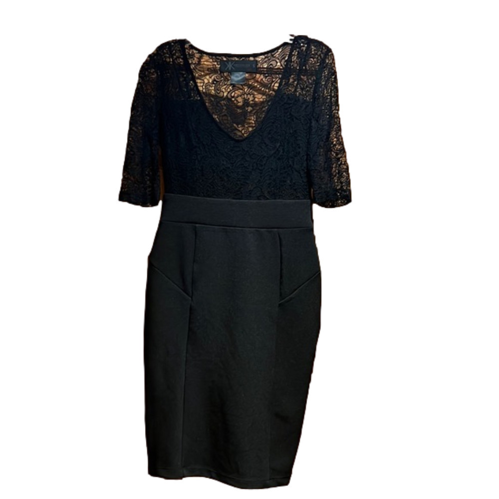Kardashian Kollection Black Lace Dress
